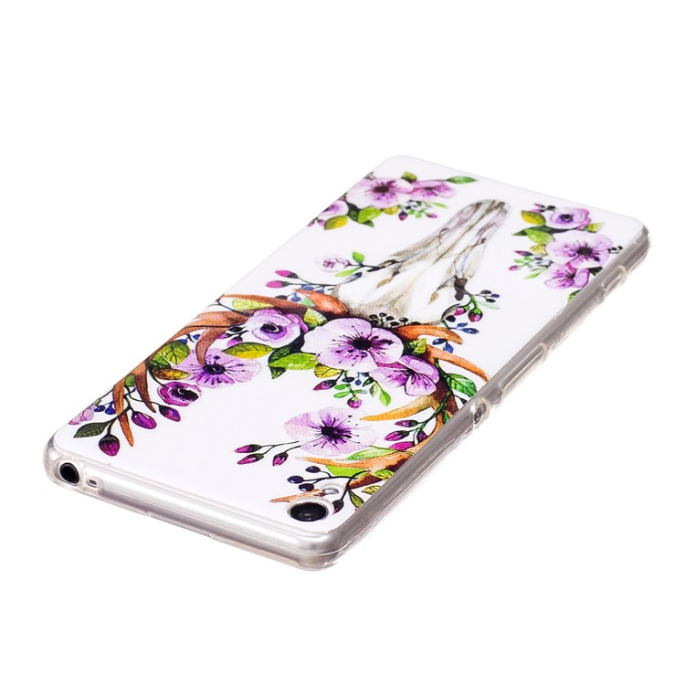 Noctilucent IMD Soft TPU Case Phone Shell for Huawei P10 Lite - Flowered Elk-4