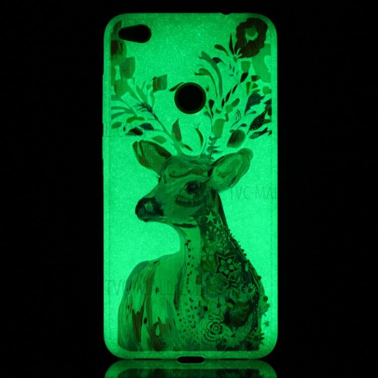 Noctilucent Flexible TPU Phone Case for Huawei P8 Lite (2017) / Honor 8 Lite - Colorized Deer-3