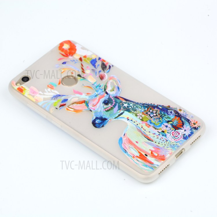 Noctilucent Flexible TPU Phone Case for Huawei P8 Lite (2017) / Honor 8 Lite - Colorized Deer-5