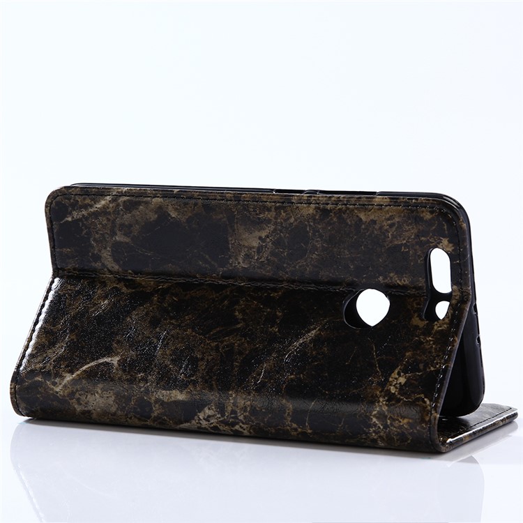 Marble Pattern Leather Wallet Case with Stand for Huawei Honor 8 Pro / Honor V9 - Black-4