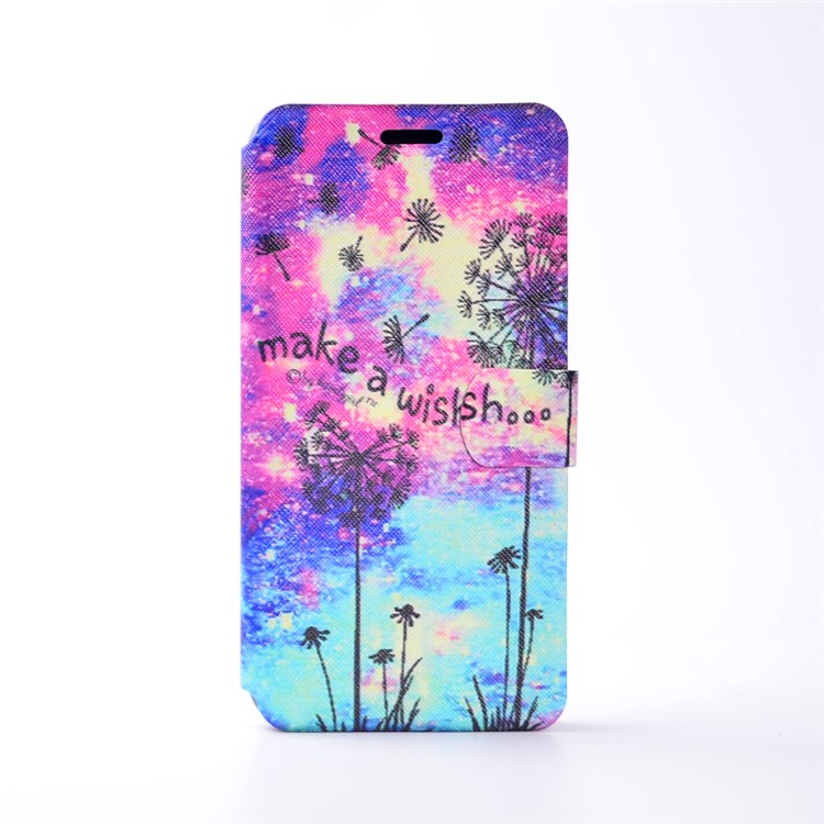Pattern Printing Leather Stand Case for Huawei P8 Lite (2017) / Honor 8 Lite - Dandelion and Quote-2