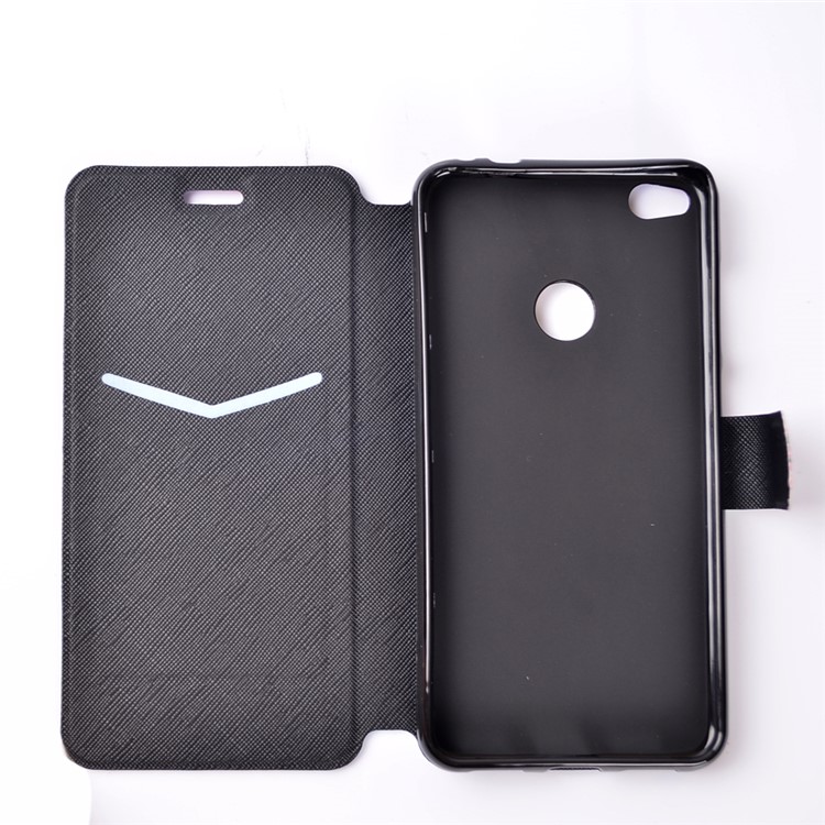 Pattern Printing Leather Stand Case for Huawei P8 Lite (2017) / Honor 8 Lite - Dandelion and Quote-4