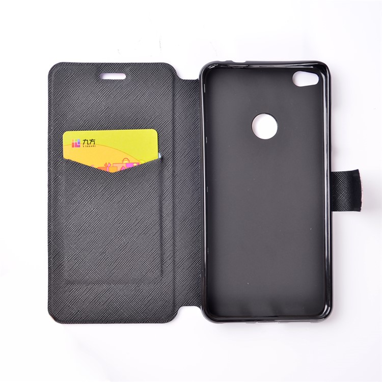 Pattern Printing Leather Stand Case for Huawei P8 Lite (2017) / Honor 8 Lite - Dandelion and Quote-5