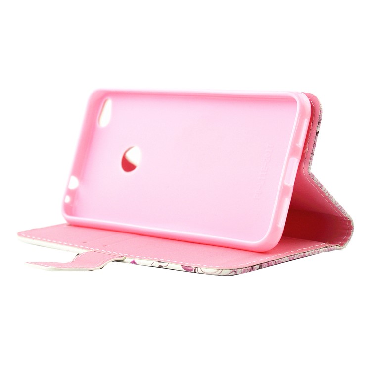 Pattern Printing Rhinestones Leather Wallet Stand Case for Huawei P8 Lite (2017) / Honor 8 Lite - Butterfly Fairy-5