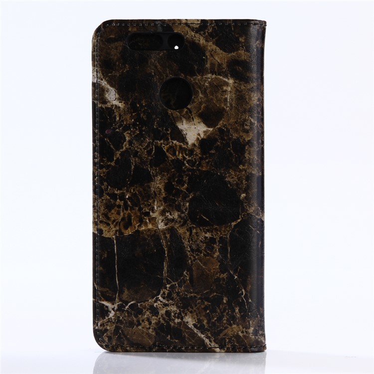 Marble Pattern Stand Leather Wallet Case Accessory for Huawei Honor 8 Pro / Honor V9 - Black-2
