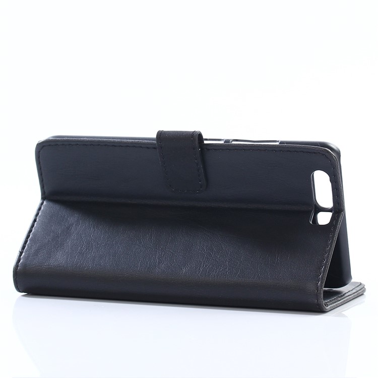 Retro Style Crazy Horse Texture Leather Wallet Case for Huawei P10 - Black-4