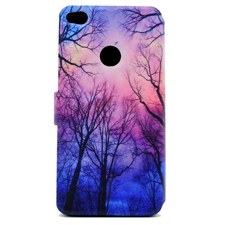 Pattern Printing Foldable Leather Card Slot Case for Huawei P8 Lite (2017) / Honor 8 Lite - Night Scene-3