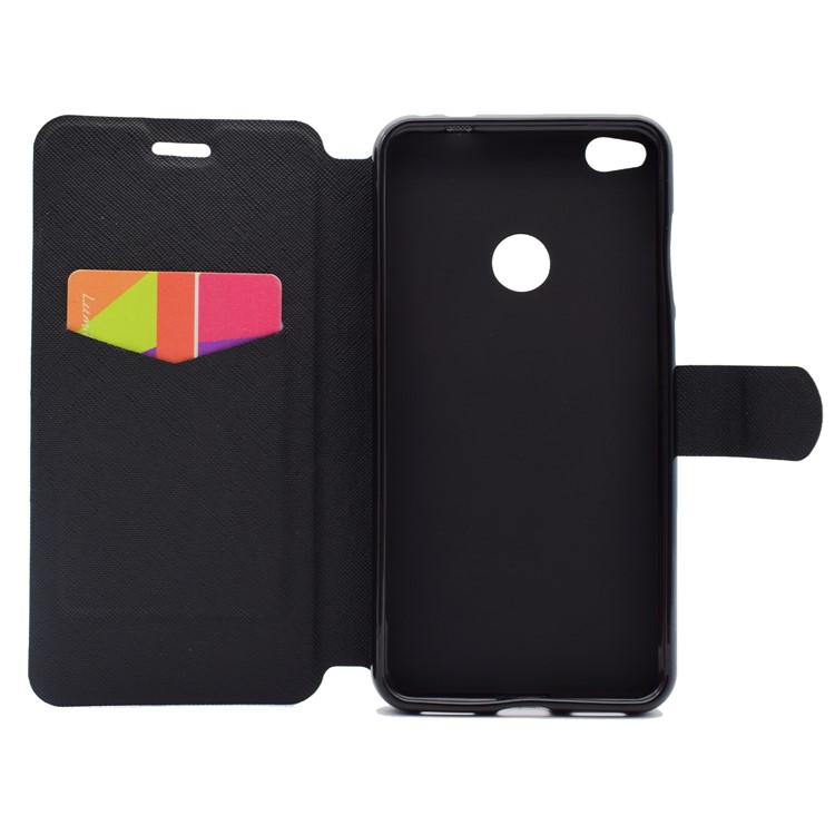 Pattern Printing Foldable Leather Card Slot Case for Huawei P8 Lite (2017) / Honor 8 Lite - Night Scene-6