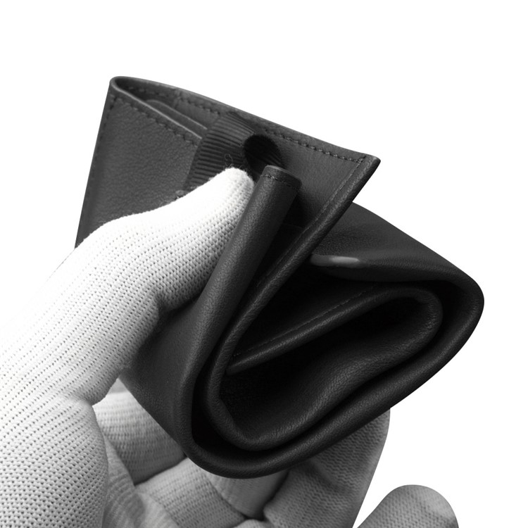 QIALINO wallet Genuine Leather Mobile Phone Pouch Shell for Huawei Honor 8 Pro / Honor V9 - Black-4