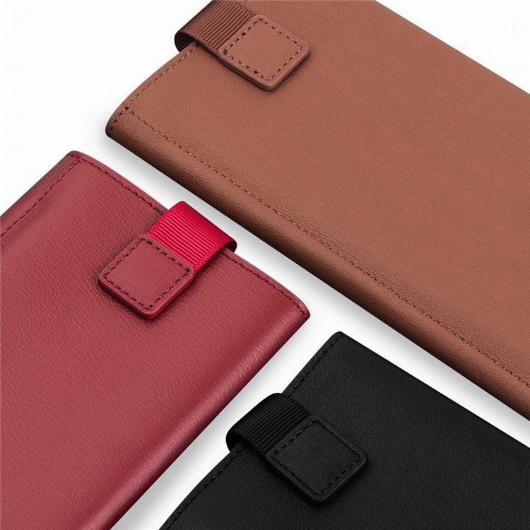 QIALINO wallet Genuine Leather Mobile Phone Pouch Shell for Huawei Honor 8 Pro / Honor V9 - Black-5