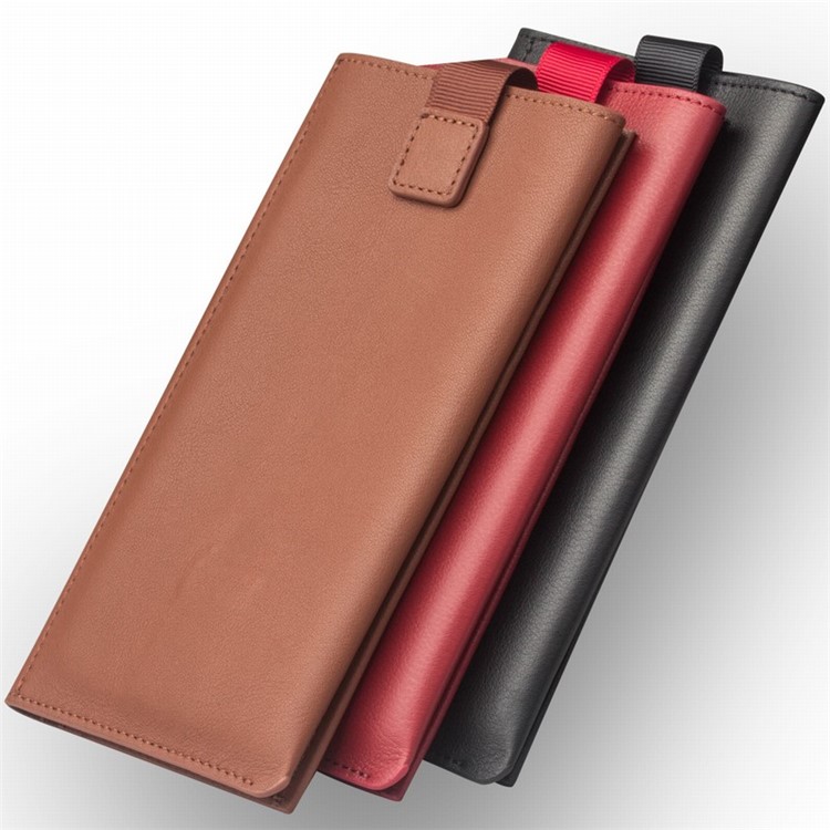 QIALINO wallet Genuine Leather Mobile Phone Pouch Shell for Huawei Honor 8 Pro / Honor V9 - Black-6