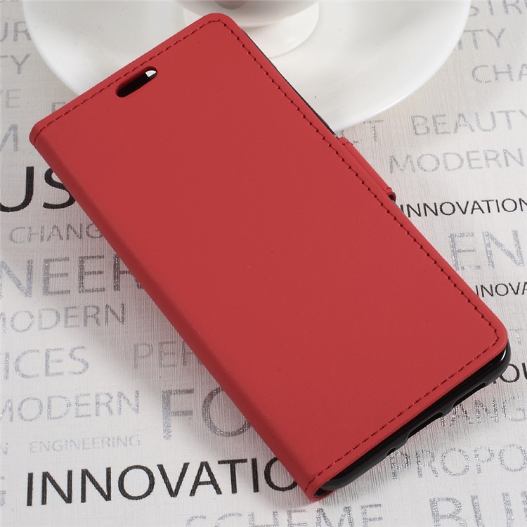 PU Leather Wallet Cell Phone Case for Huawei P10 Lite - Red-3
