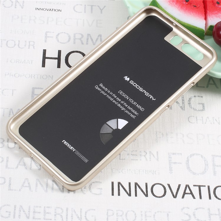MERCURY GOOSPERY i JELLY Metallic TPU Mobile Shell for Huawei P10 Plus - Gold-4