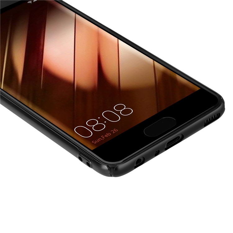 MOMAX Plating Matte Metallic PC Wrapped Back Case for Huawei P10 - Black-9