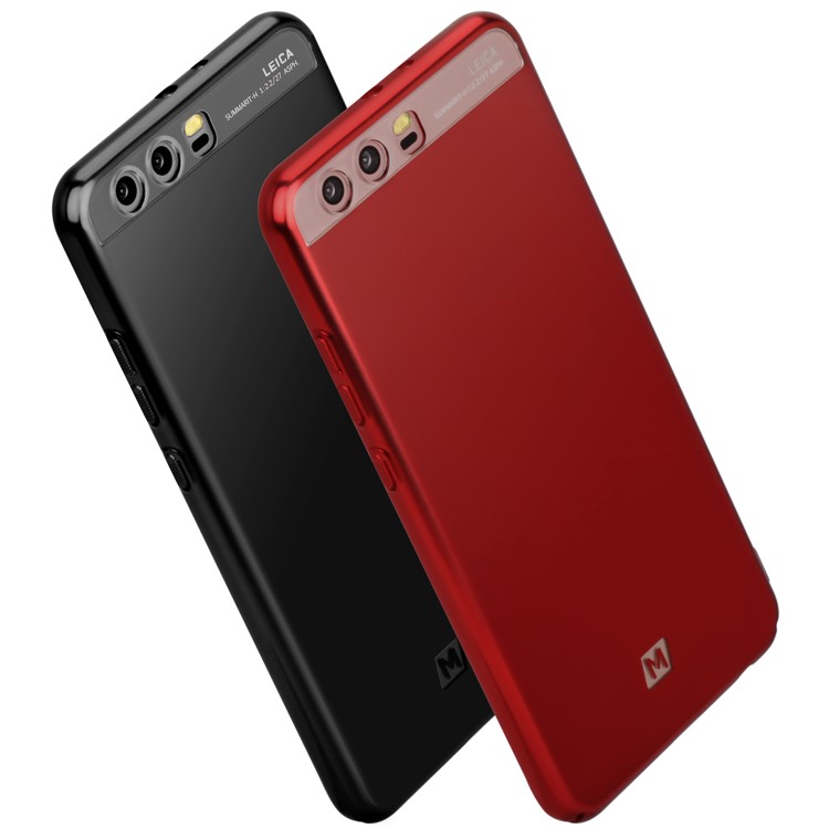 MOMAX Plating Matte Metallic PC Wrapped Back Case for Huawei P10 Plus - Red-11
