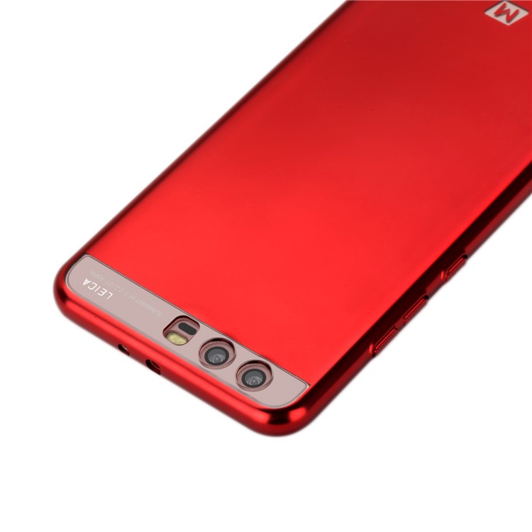 MOMAX Plating Matte Metallic PC Wrapped Back Case for Huawei P10 Plus - Red-8