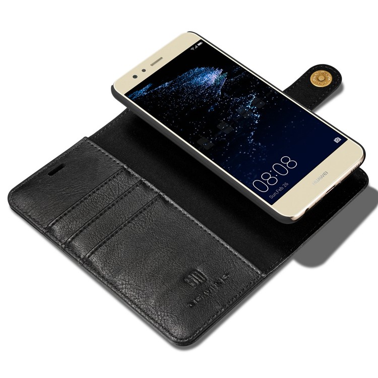 DG.MING for Huawei P10 Movable Inner Shell + Split Leather Wallet Case - Black-10