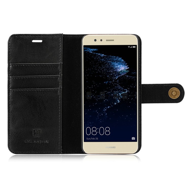 DG.MING for Huawei P10 Movable Inner Shell + Split Leather Wallet Case - Black-8