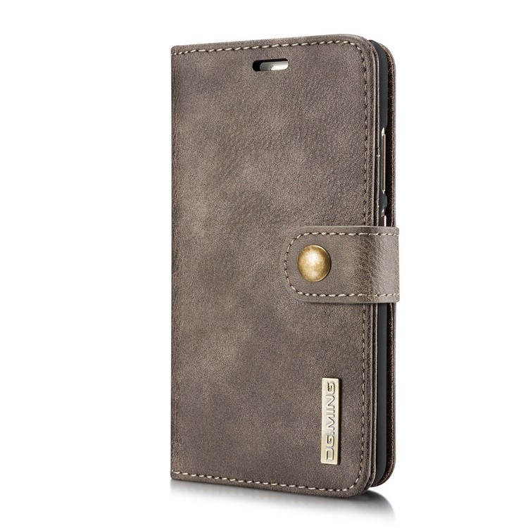 DG.MING Detachable 2 in 1 Inner Shell + Wallet Split Leather Cover for Huawei P10 - Coffee-4