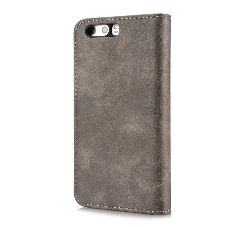 DG.MING Detachable 2 in 1 Inner Shell + Wallet Split Leather Cover for Huawei P10 - Coffee-5