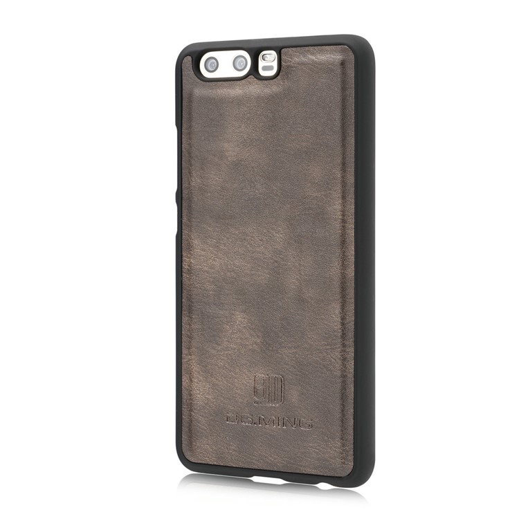 DG.MING Detachable 2 in 1 Inner Shell + Wallet Split Leather Cover for Huawei P10 - Coffee-6