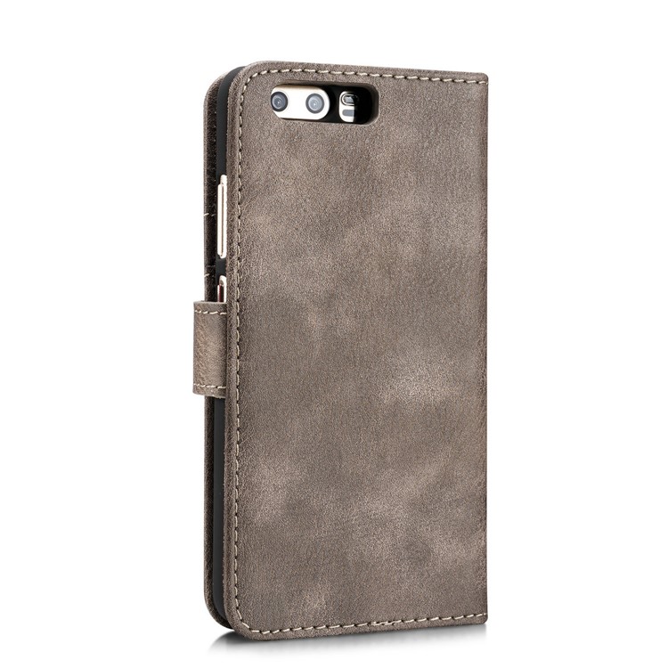 DG.MING Detachable 2 in 1 Inner Shell + Wallet Split Leather Cover for Huawei P10 - Coffee-7