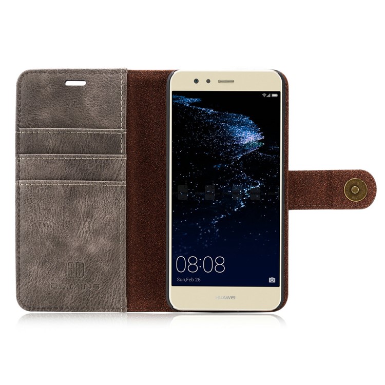 DG.MING Detachable 2 in 1 Inner Shell + Wallet Split Leather Cover for Huawei P10 - Coffee-8