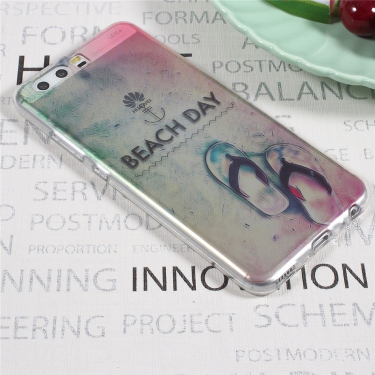 Pattern Printing Soft TPU Cell Phone Case for Huawei P10 - Beach Day-4