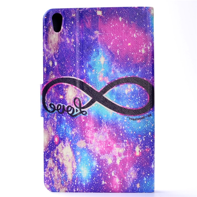 Patterned Card Holder Leather Stand Case for Huawei Honor Pad 2 - Galaxy LOVE-3