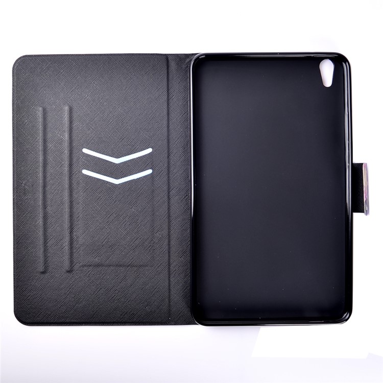 Patterned Card Holder Leather Stand Case for Huawei Honor Pad 2 - Galaxy LOVE-7