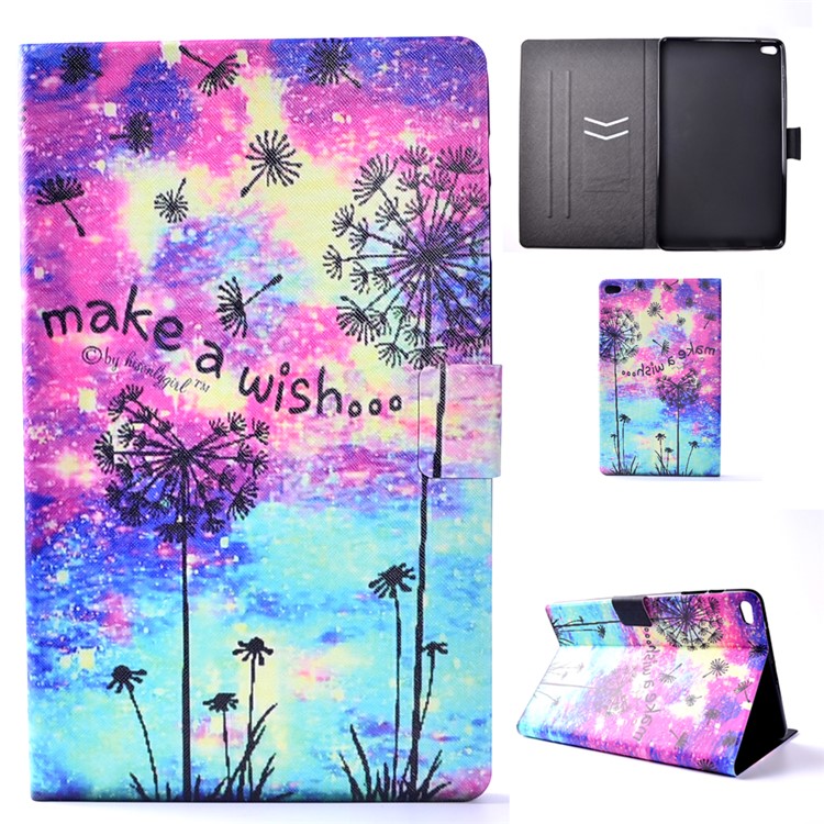 For Huawei MediaPad M2 Lite 10.1 Pattern Printing Card Slots Leather Stand Case Accessory - Dandelion-1