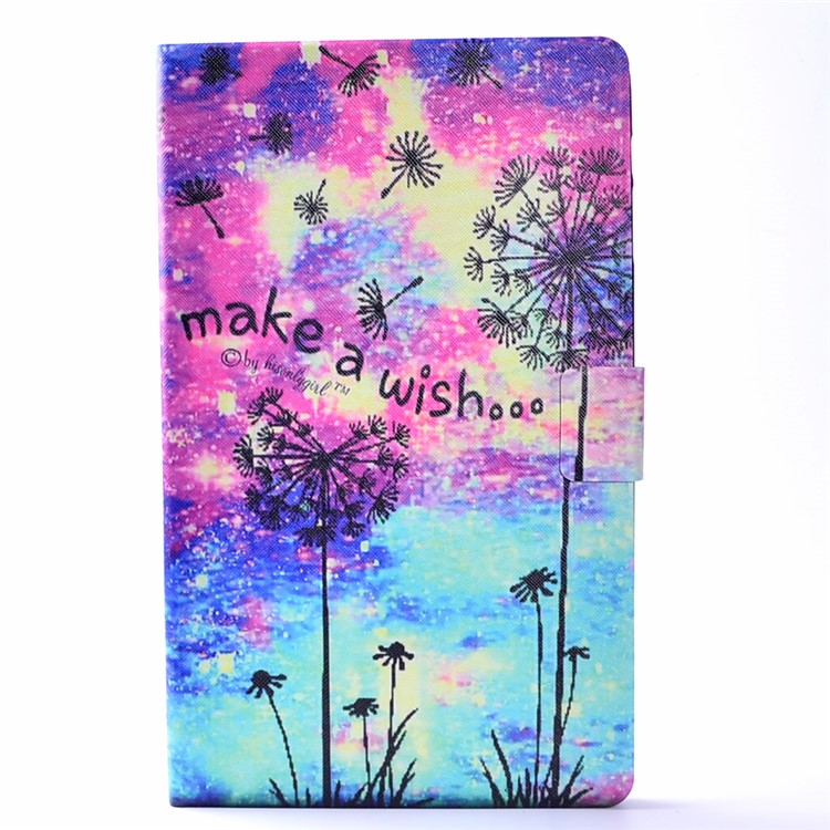 For Huawei MediaPad M2 Lite 10.1 Pattern Printing Card Slots Leather Stand Case Accessory - Dandelion-2