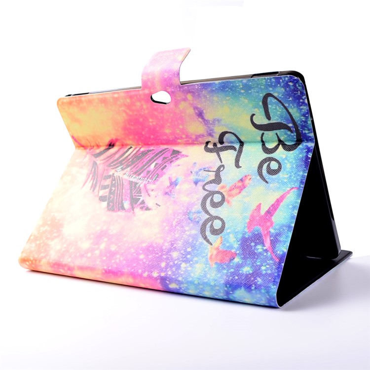 Pattern Printing Leather Card Slots Flip Case Stand for Huawei MediaPad M2 10.0 - Feather and Be Free-10