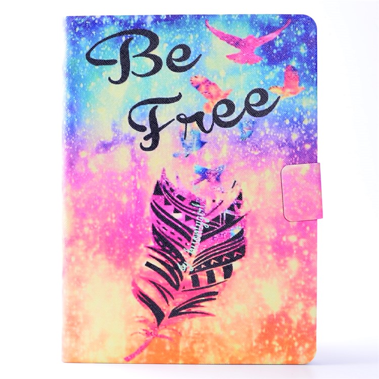 Pattern Printing Leather Card Slots Flip Case Stand for Huawei MediaPad M2 10.0 - Feather and Be Free-2
