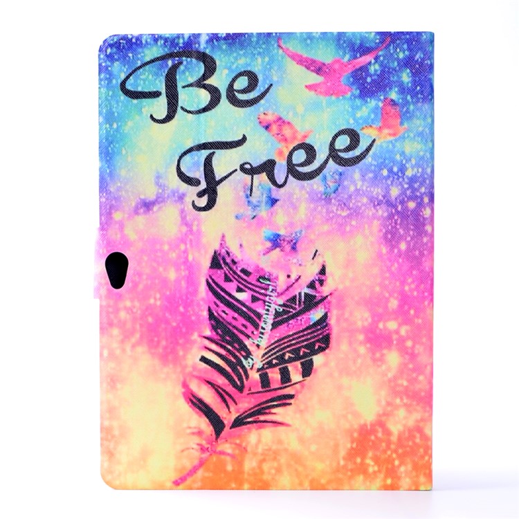 Pattern Printing Leather Card Slots Flip Case Stand for Huawei MediaPad M2 10.0 - Feather and Be Free-3