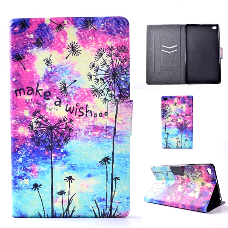For Huawei MediaPad M2 8.0 Patterned Card Slots Leather Stand Case Accessory - Dandelion-1