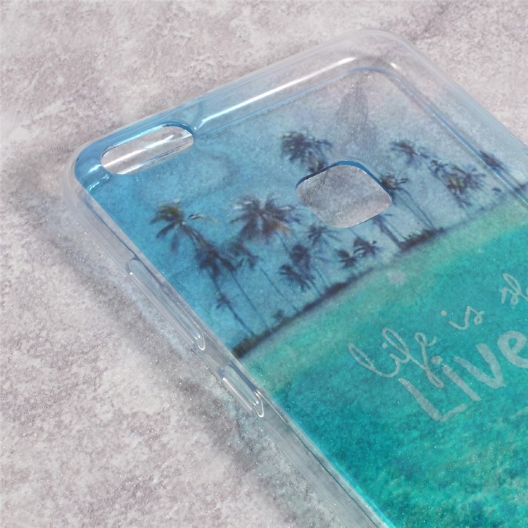 Pattern Printing Soft TPU Mobile Phone Cover for Huawei P10 Lite - Sea and Palm-4