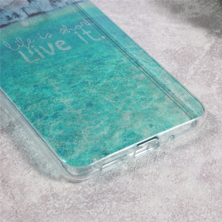 Pattern Printing Soft TPU Mobile Phone Cover for Huawei P10 Lite - Sea and Palm-5