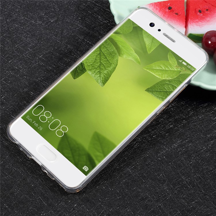 Sparkle Gradient Color Soft TPU Protective Back Case for Huawei P10 - Grey-2