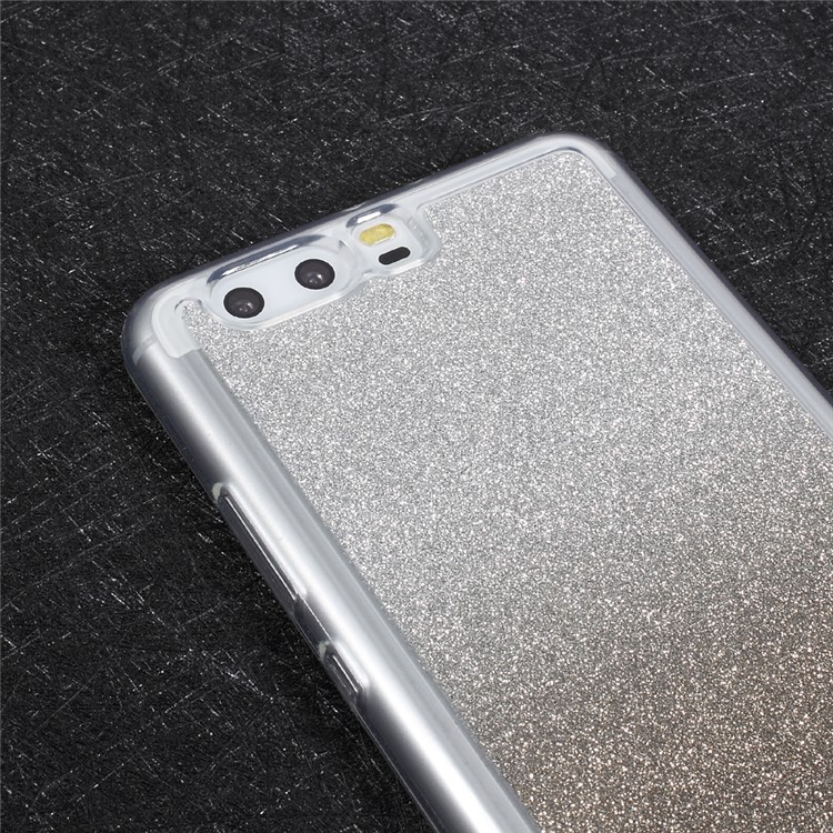 Sparkle Gradient Color Soft TPU Protective Back Case for Huawei P10 - Grey-4