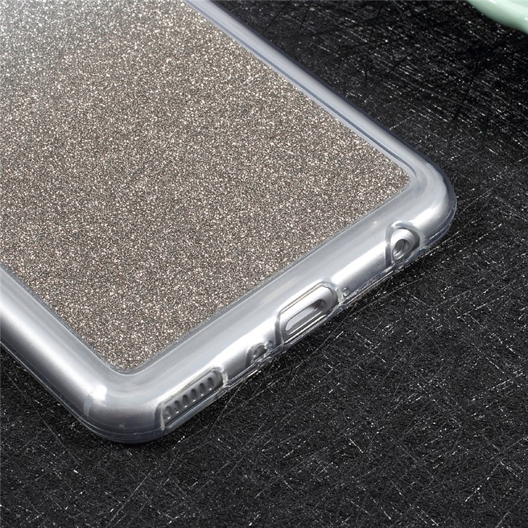 Sparkle Gradient Color Soft TPU Protective Back Case for Huawei P10 - Grey-5