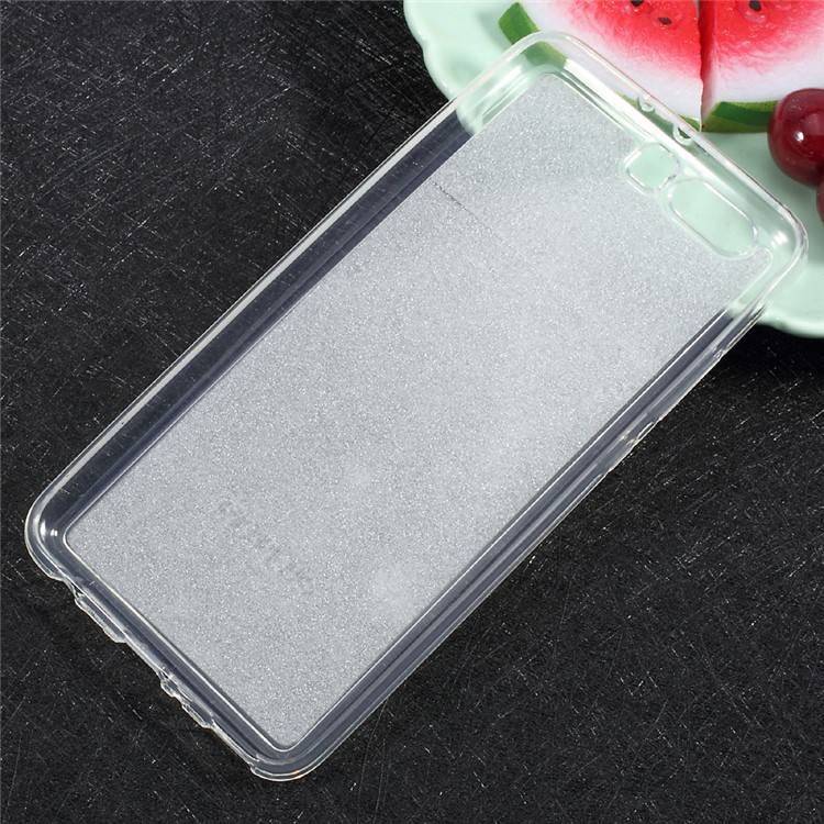 Sparkle Gradient Color Soft TPU Protective Back Case for Huawei P10 - Grey-6