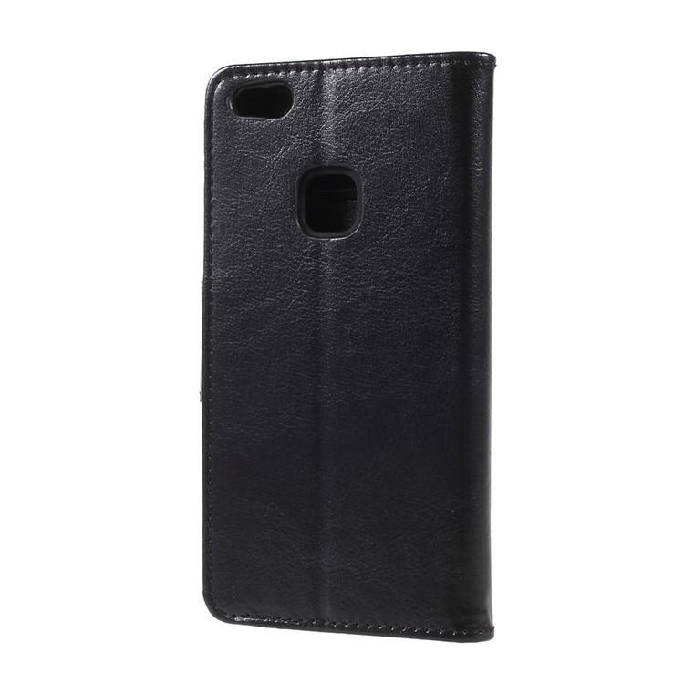 Crazy Horse Texture Leather Wallet Stand Mobile Protective Case for Huawei P10 Lite - Black-2