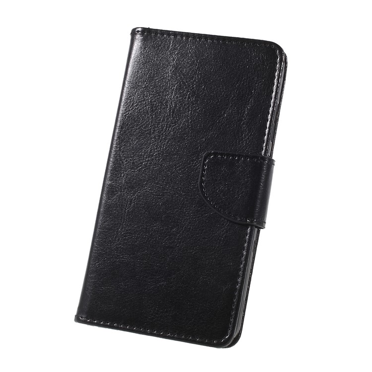 Crazy Horse Texture Leather Wallet Stand Mobile Protective Case for Huawei P10 Lite - Black-3