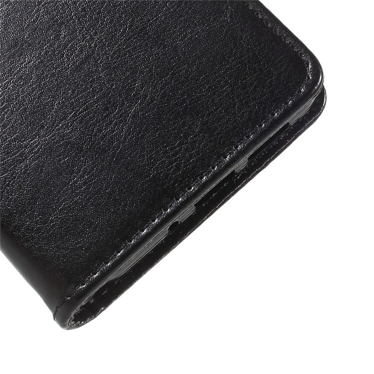 Crazy Horse Texture Leather Wallet Stand Mobile Protective Case for Huawei P10 Lite - Black-7