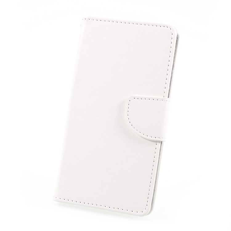 Crazy Horse Magnetic Leather Wallet Stand Shell for Huawei P10 Lite - White-1