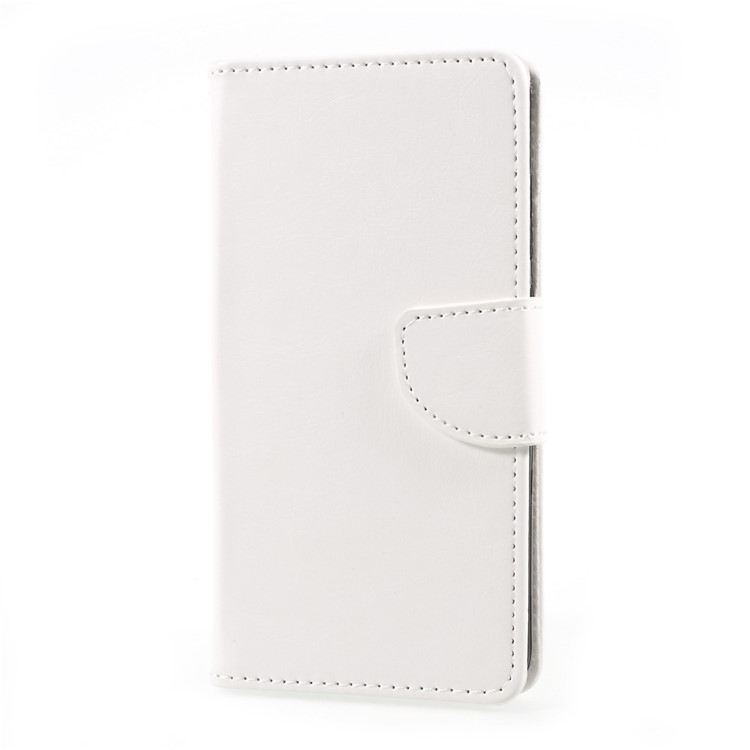 Crazy Horse Magnetic Leather Wallet Stand Shell for Huawei P10 Lite - White-2