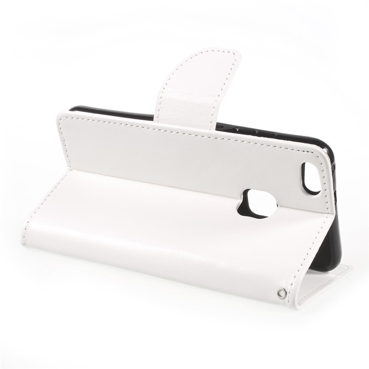 Crazy Horse Magnetic Leather Wallet Stand Shell for Huawei P10 Lite - White-5