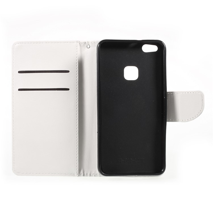 Crazy Horse Magnetic Leather Wallet Stand Shell for Huawei P10 Lite - White-6