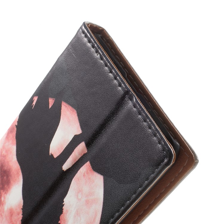 Pattern Printing Leather Wallet Case for Huawei P10 Lite - Wolf Howling at the Moon-9